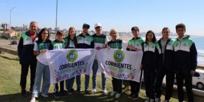 Con gran ilusión, Corrientes llegó a Mar del Plata para participar de la gran fiesta del deporte de base